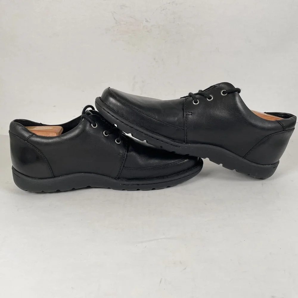 Born Nigel 3-Eye Oxford Loafers Mens Size 8 M Black Leather Lace Up Casual Shoes